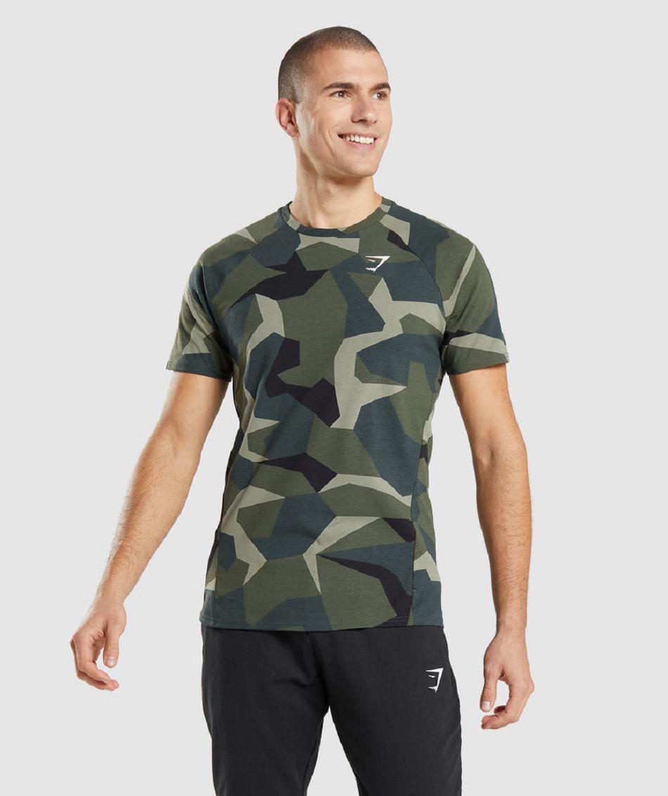 T Shirts Gymshark Critical Hombre Verde | CO 3434HAP